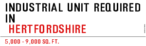 Industrial Unit Required  In 