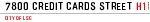 7800 Credit Cards Street