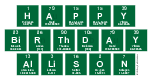 Happy
 Birthday
 Allison