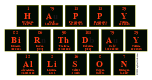 Happy
 Birthday
 Allison