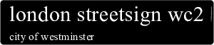 London Streetsign