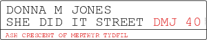 DoNNA M JONES  She DiD It Street