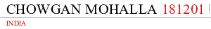 Chowgan Mohalla