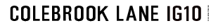 COLEBROOK LANE
