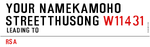 Your NameKAMOHO StreetTHUSONG